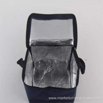 Factory direct sales double shoulder waterproof double-sided aluminum foil ice pack ice bag cold bag double shoulder picnic bag backpack custom logo